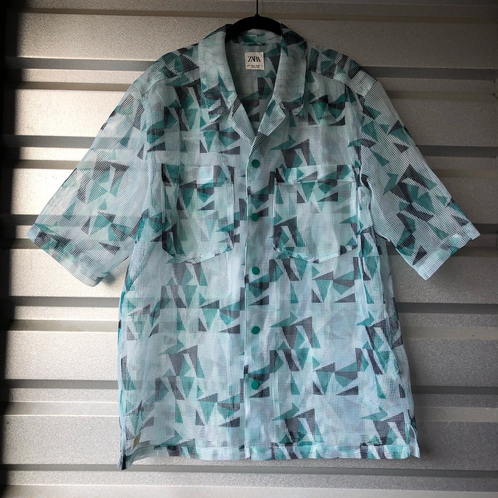 Women’s Zara See Through Button Down Top
